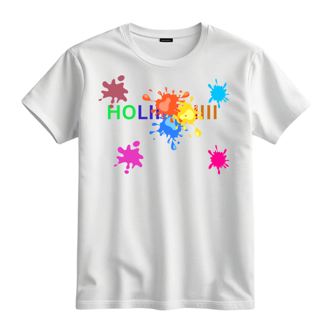 HOLI COLOUR COTTON T-SHIRT