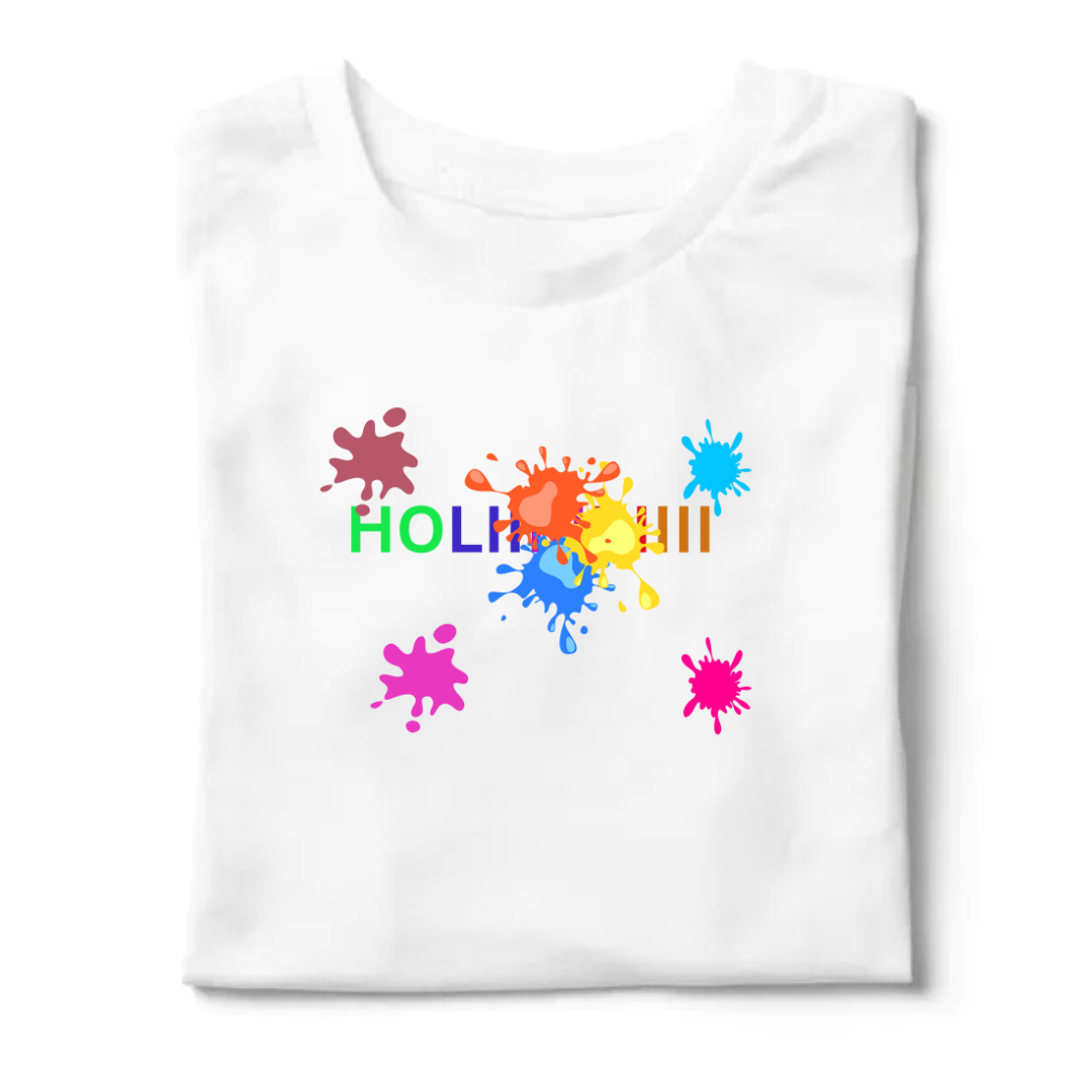 HOLI COLOUR COTTON T-SHIRT